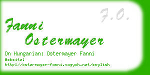 fanni ostermayer business card